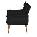 Ver imagem 5 de Kit 2 Poltronas Decorativas Cuba Suede Preto MV Estofados
