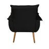 Kit 2 Poltronas Decorativas Cuba Suede Preto MV Estofados - 6