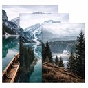 Ver imagem 3 de Kit3 Quadro Decorativo Aesthetic Montanha Lago Neve Paisagem 40x28cm