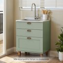 Ver imagem 6 de Balcão de Cozinha 3 Gavetas Verde Mint 1504 - Genialflex