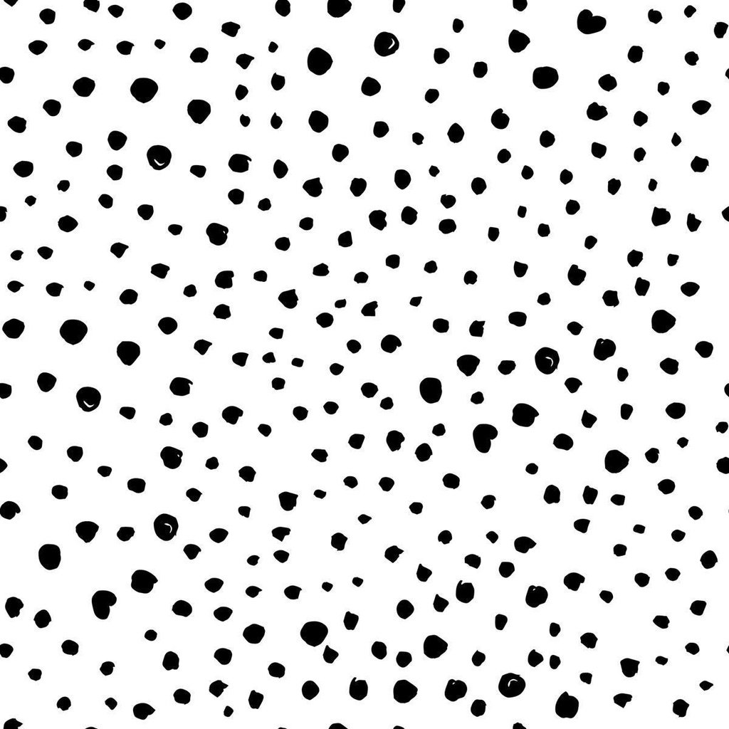 Papel de Parede Adesivo Poá Preto e Branco N04035 0,58x3m FULL ...