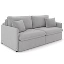 Ver imagem 1 de Sofá Cama Retrátil para Sala de Estar 254cm Una K01 Veludo Cinza Claro - Lyam Decor