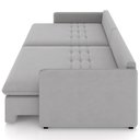 Ver imagem 6 de Sofá Cama Retrátil para Sala de Estar 254cm Una K01 Veludo Cinza Claro - Lyam Decor