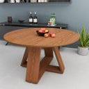 Ver imagem 3 de Mesa de Jantar Redonda Base Pérola Luxo e Design Moderno