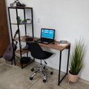 Ver imagem 3 de Mesa para Computador Estilo Industrial com Estante Fabone