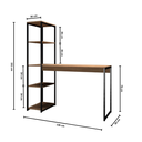 Ver imagem 5 de Mesa para Computador Estilo Industrial com Estante Fabone