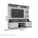 Ver imagem 2 de Home Cedro com Prateleiras Off White/Freijó - Giga
