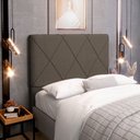 Ver imagem 6 de Cabeceira Cama Box Casal King Size Mel 195cm com Frame Linho Marrom - Abmaza