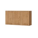 Ver imagem 1 de Armário Aéreo Clarice 118cm 3 Portas Correr MDF MDP Amêndoa Milani Movelaria