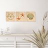 Kit 3 Quadros para Decoração Praia Estrela do Mar Cozinha - 3