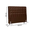 Ver imagem 3 de Cabeceira Cama Box Estofada Casal Casal Dama Suede Cinza - Simbal
