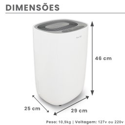 Desumidificador de Ar Antimofo | Desidrat New Plus 150 - 127V - 3