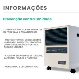 Desumidificador de Ar Antimofo | Desidrat D150 - 220v - 4