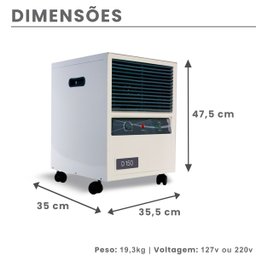 Desumidificador de Ar Antimofo | Desidrat D150 - 220v - 7