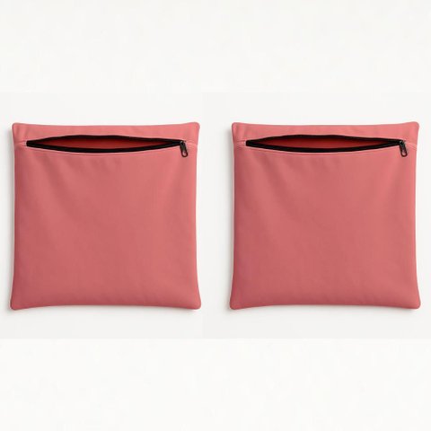 Kit 2 Capa de Almofada 42cm Decorativa Suede Sofá Poltrona Cor:rosa