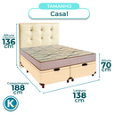 Ver imagem 3 de Cama + Bau Blindado e Colchão D33 Casal - Maxsono Paropas + Cabeceira