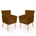 Ver imagem 1 de Kit Poltrona Capitonê Clássica Confortável para Sala e Quarto Ana Suede
