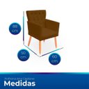 Ver imagem 7 de Kit Poltrona Capitonê Clássica Confortável para Sala e Quarto Ana Suede