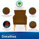 Ver imagem 3 de Kit Poltrona Capitonê Clássica Confortável para Sala e Quarto Ana Suede