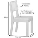 Ver imagem 2 de Conjunto 2 Cadeiras de Jantar Flora Linho Palha Pés em Madeira Leifer Móveis