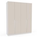 Ver imagem 3 de Guarda Roupa Roupeiro 4 Portas 4 Gavetas Porto Branco Creme Politorno Móveis