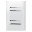 Ver imagem 1 de 4 Interruptores Simples Cromado com Placa 4x2 Branco - Dc-1200172 - Novara