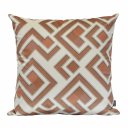 Ver imagem 1 de Almofada Decorativa Geométrica Terracota 45x45 Veludo Com Enchimento