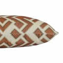 Ver imagem 2 de Almofada Decorativa Geométrica Terracota 45x45 Veludo Com Enchimento