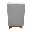 Ver imagem 5 de Poltrona Amamentação Balanço Cadeira Descanso Aquila Retrô Puff Linho Cinza