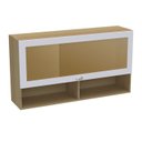 Ver imagem 1 de Armario Aereo Basculante 1 Porta Vidro 120 Cm Cd682 Branco Dtall