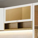 Ver imagem 3 de Armario Aereo Basculante 1 Porta Vidro 120 Cm Cd682 Branco Dtall