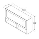 Ver imagem 5 de Armario Aereo Basculante 1 Porta Vidro 120 Cm Cd682 Branco Dtall
