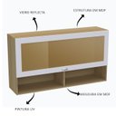 Ver imagem 2 de Armario Aereo Basculante 1 Porta Vidro 120 Cm Cd682 Branco Dtall