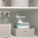 Ver imagem 2 de Kit 2 Caixas Organizadoras 27x22cm 5,4L Bege Lavanderia ou