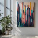 Ver imagem 3 de Quadro Decorativo Abstrato-cidade Elegante com Céu Colorido