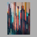 Ver imagem 2 de Quadro Decorativo Abstrato-cidade Elegante com Céu Colorido