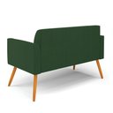 Ver imagem 5 de Sofá Namoradeira com 2 Poltronas Pés Palito Castanho Marisa Veludo Verde D03 - D'Rossi