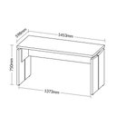 Ver imagem 5 de Mesa para Escritório Home Office 145cm Unik A02 Freijó Branco - Lyam Decor