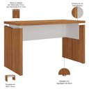 Ver imagem 4 de Mesa para Escritório Home Office 145cm Unik A02 Freijó Branco - Lyam Decor