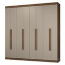 Ver imagem 2 de Guarda-roupa Casal 8 Portas Batentes Netuno Madesa Rustic/crema