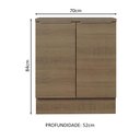 Ver imagem 3 de Balcão de Cozinha Madesa Stella 70 cm 2 Portas Rustic