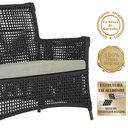 Ver imagem 4 de Jogo Sofá e 2 Poltronas e Mesa Igapó Alumínio Marrom Corda Náutica E3 Trama Original