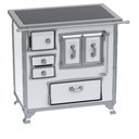 Ver imagem 3 de Fogão a Lenha Gii Nº 1 Gabinete Séc. Xviii Premium Branco Sd Venax