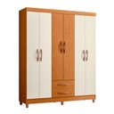Ver imagem 1 de Guarda Roupa Mobi 6 Portas 2 Portas Cinamomo com Off White - Albatroz