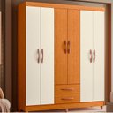 Ver imagem 2 de Guarda Roupa Mobi 6 Portas 2 Portas Cinamomo com Off White - Albatroz