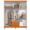 Ver imagem 3 de Guarda Roupa Mobi 6 Portas 2 Portas Cinamomo com Off White - Albatroz