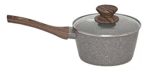 Panela Aluminio Cerâmica Indução Antiaderente 16cm Mimo Style Linha Grafito Cook 1,3 Litros - 9