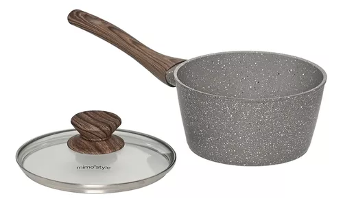 Panela Aluminio Cerâmica Indução Antiaderente 16cm Mimo Style Linha Grafito Cook 1,3 Litros - 2