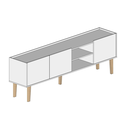 Ver imagem 2 de Rack Moscou 155cm Branco TV até 65" Byhouse