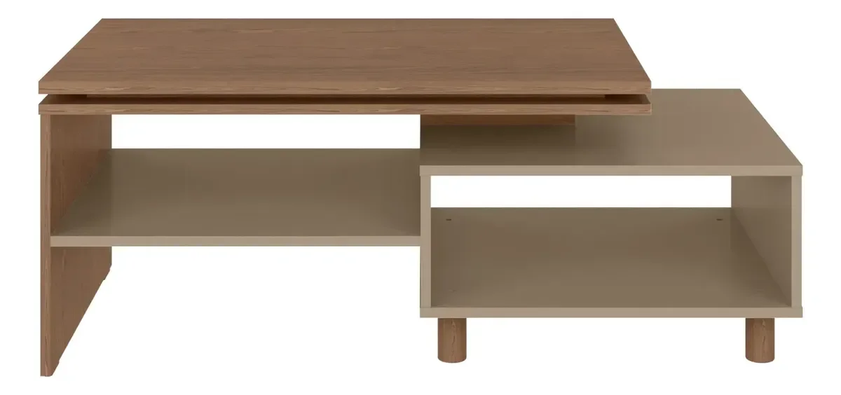 Ver imagem 3 de Mesa Centro Lima Tampos Duplos Balanço MDP15MM:Freijo/Fendi